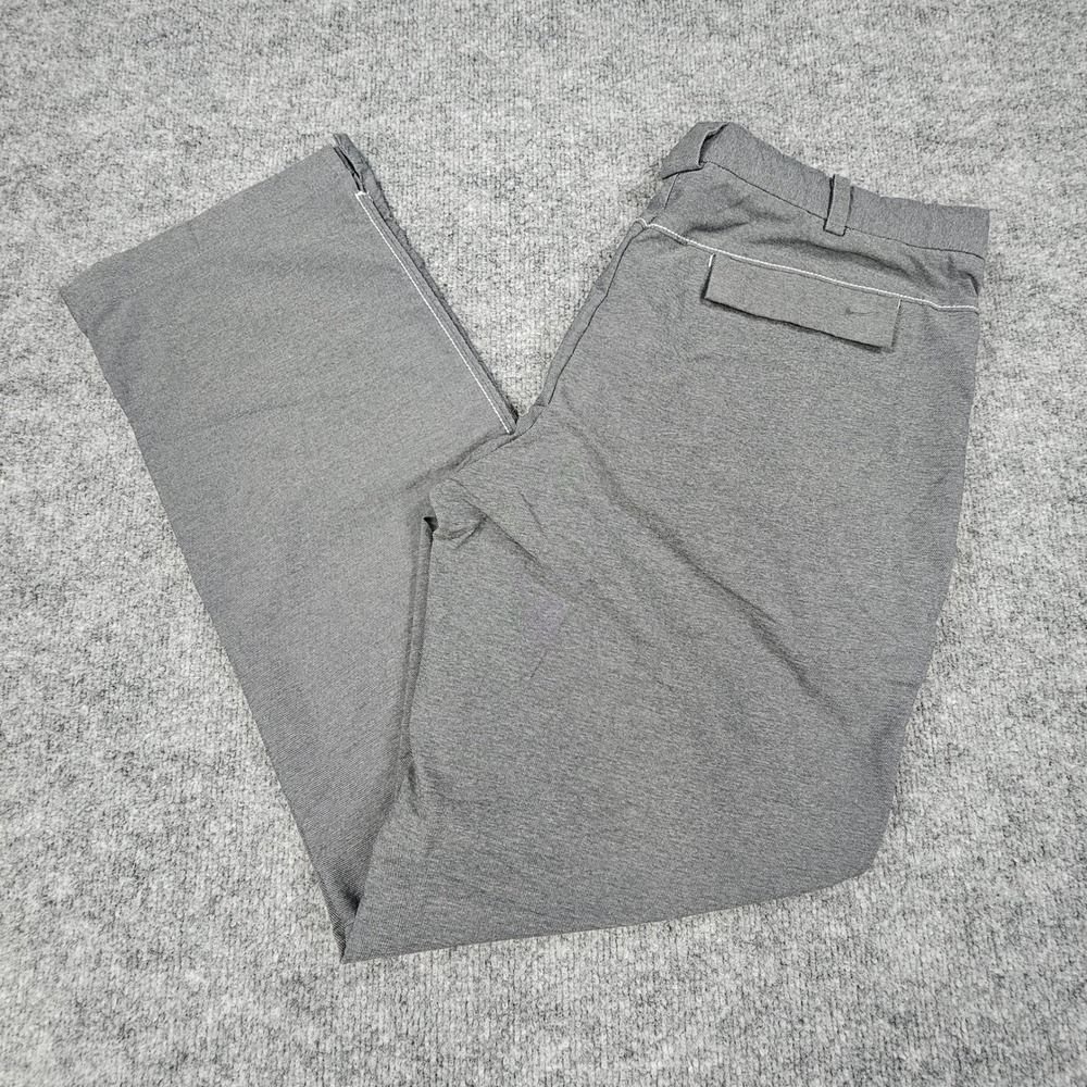 Nike Golf Dri-Fit Flat Front Tech Performance Pants Gray Micro-Twill Tag 34x32
